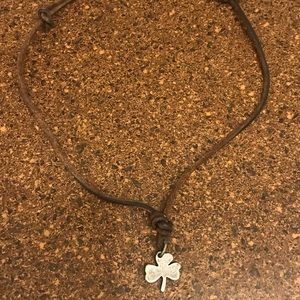 American Eagle Leather Cord Necklace